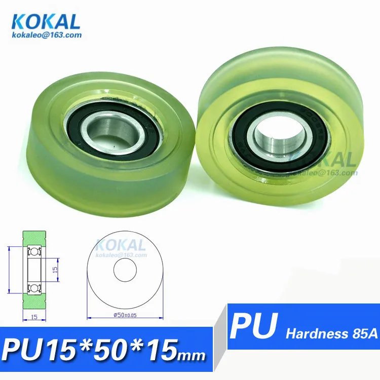[PU1550 15] Высокое качество 6002RS TPU ПУ шариковый роликовый подшипник колеса Счетная