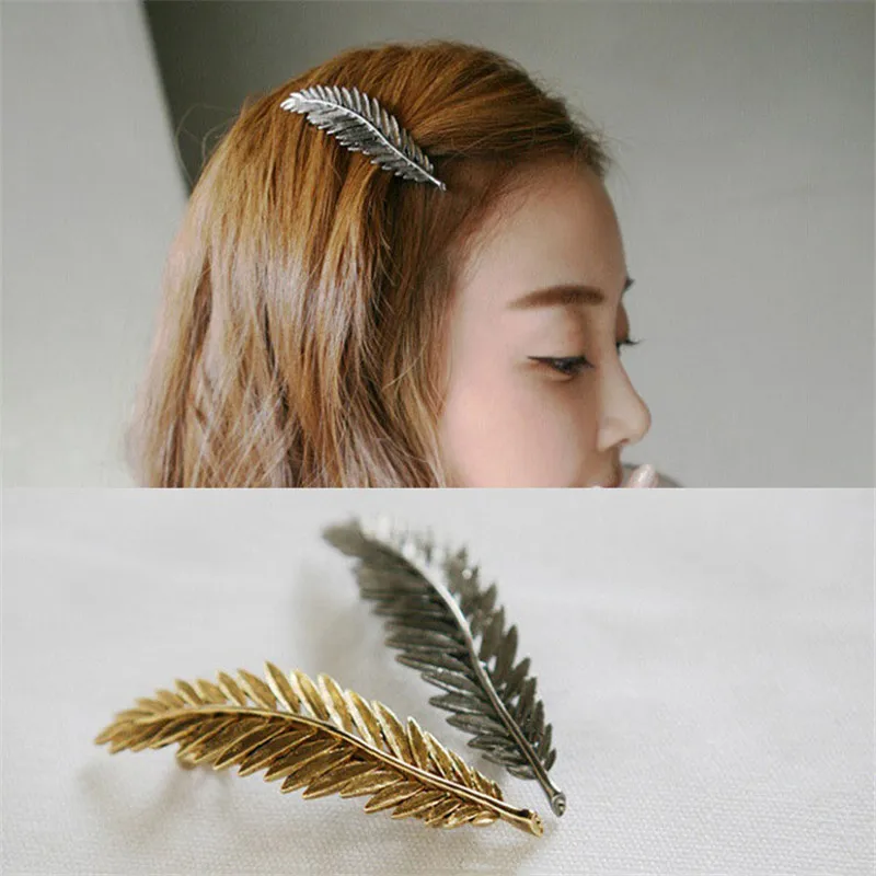 Buy Korean Cute Gold Silver Bronze Leaf Girls Hair