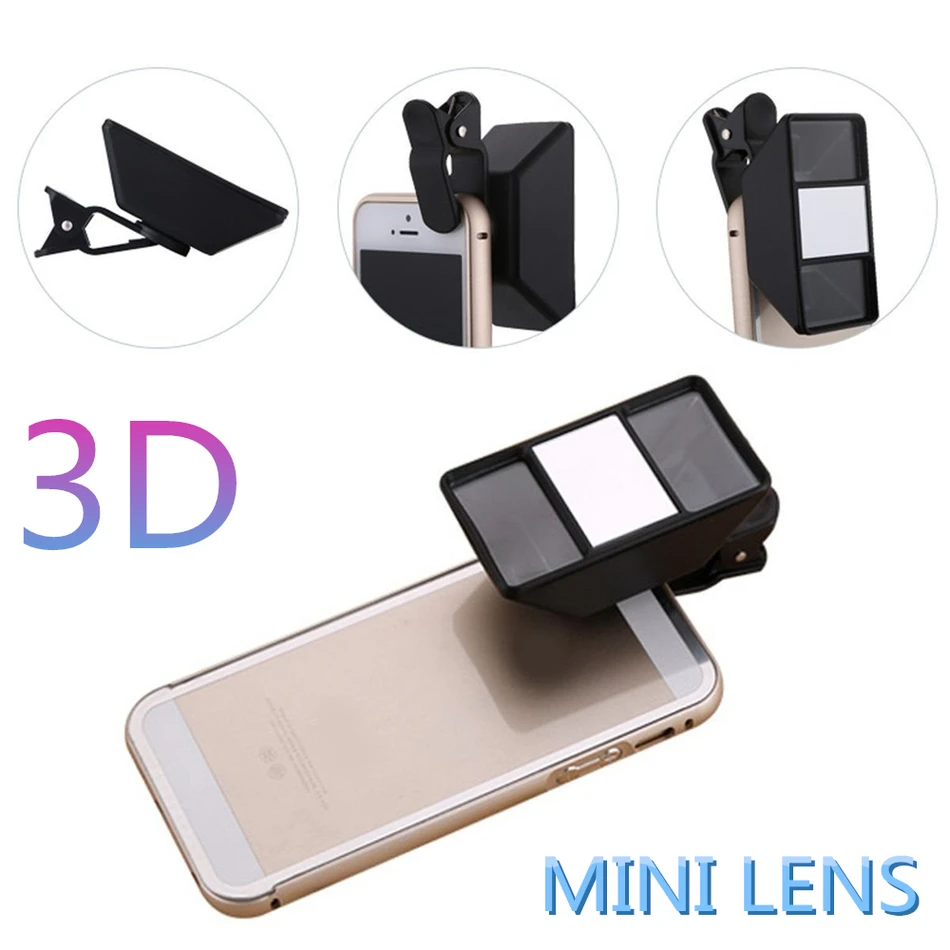 3D Мини фотография стерео видение объектив камеры для iphone 5 5s 5c SE 6 6s 7 Plus телефонные