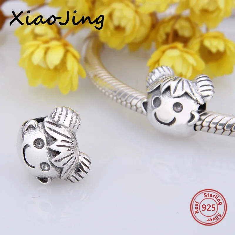 

Fit Authentic European Bracelets cute little girl charms 925 sterling Silver beads original diy jewelry making for women gifts