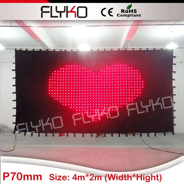 

Flyko stage P7 2x4M RGB SMD 5050 LED Video Curtain DJ Effect Lighting free shipping price