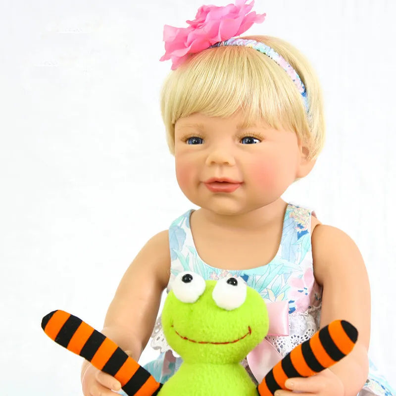 Bebes reborn 55 см полное Силиконовое боди Reborn Baby Doll игрушка как настоящая 22 дюймов новорожденная девочка принцесса младенцы кукла Bathe подарок