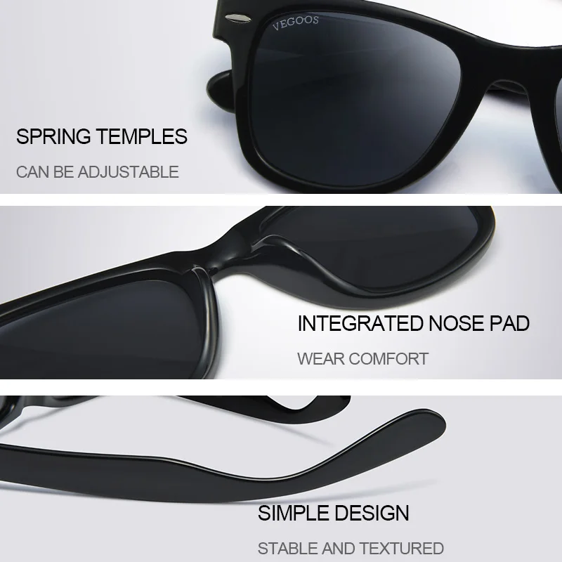 VEGOOS, поляризационные солнцезащитные очки для мужчин и женщин, для вождения, квадратный стиль, солнцезащитные очки, мужские очки, UV400, Gafas De Sol#6106