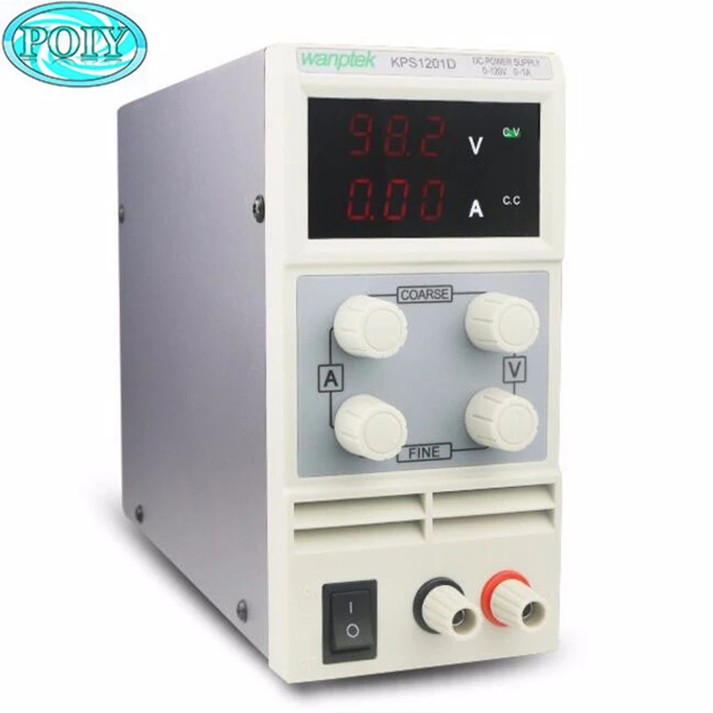 

KPS1201D Adjustable High precision double LED display switch DC Power Supply protection function 120V1A 110V/220V 0.1V/0.01A EU