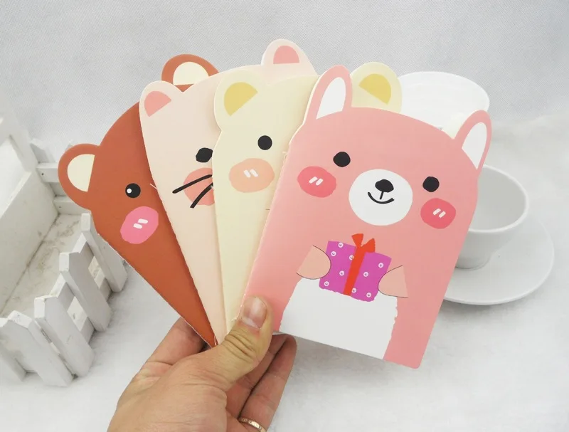 

B036 Korean cute little bear graffiti notebook A6 Notepad pad