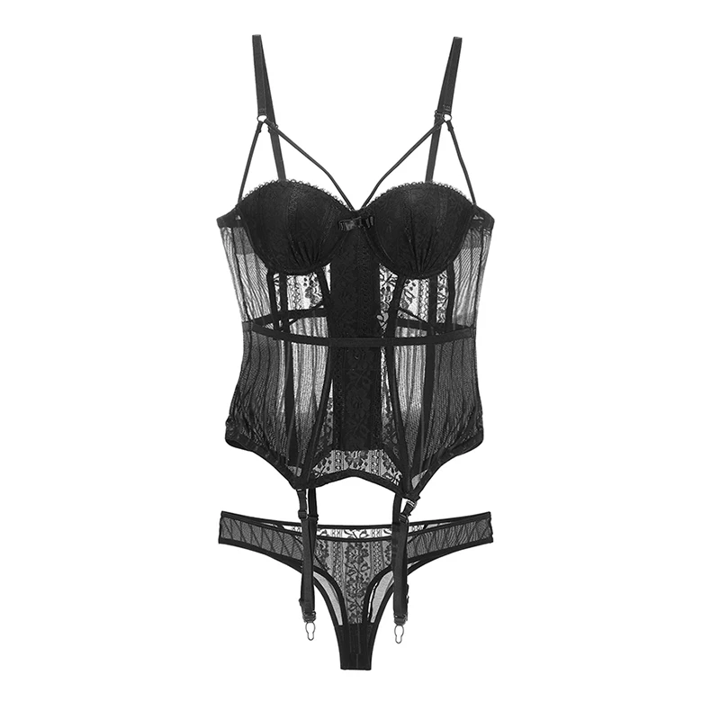 TERMEZY-New-High-Elasticity-Corset-Bustier-With-Cup-Girdle-Set-With-Straps-Belt-Breathable-Fabric-Lingerie