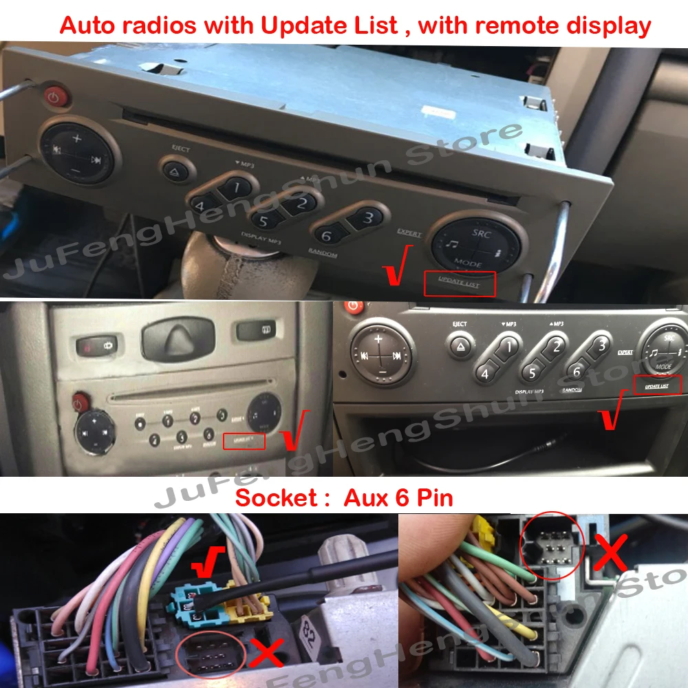 Aux аудио кабель для Renault CD обновленный список стерео Clio Megane Laguna Espace автомобильный