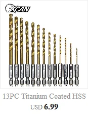 Xcan 3 предмета одежды в комплекте на возраст от 4 до 12 лет/20/32 мм HSS Спиральная рифленая центровочное сверло карбида вольфрама с покрытием Алюминий Мини-дрель аксессуары Титан шарошечное буровое долото с резьбовой головкой