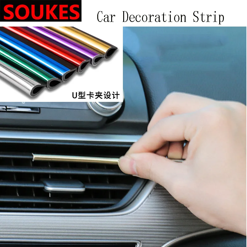 

10X Car Interior Mouldings Air Outlet Grill Strip For Renault Megane Logan Mitsubishi Lancer VW Tiguan Golf 4 7 6 T5 T4 Jetta