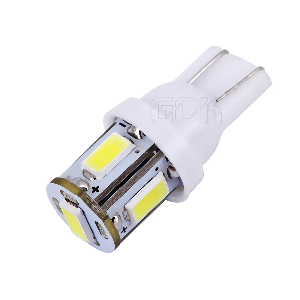 100 шт. Автомобильные светодиодные лампы T10 5SMD W5W t10 5led 192 168 194 5730 5630 SMD белые