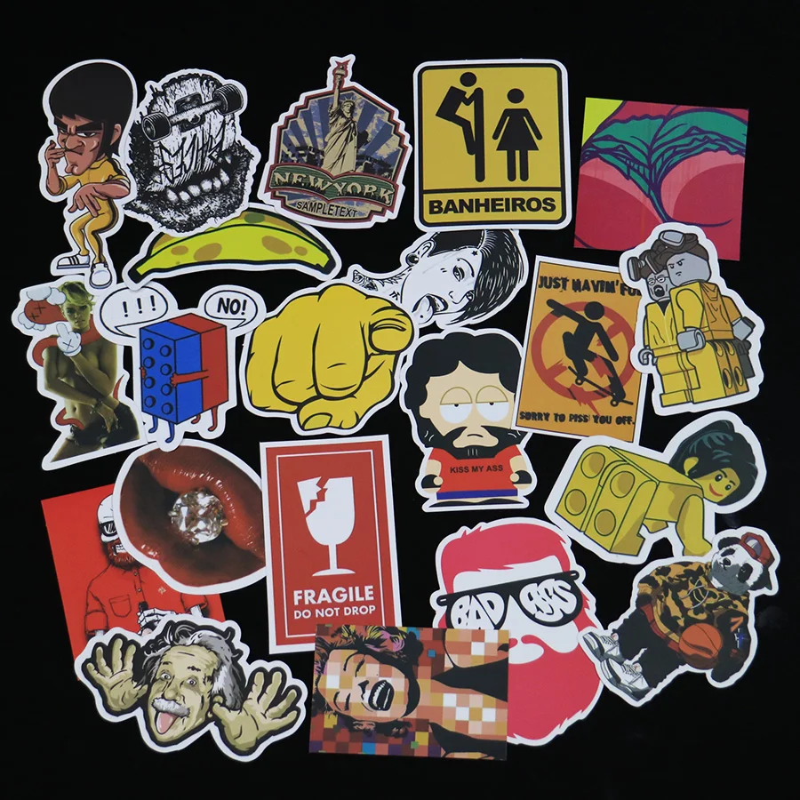 

New Arrival 100 pcs Not repeating stickers for Wall decor Sliding Plate fridge motorcycle Bike refrigerator laptop car stickers
