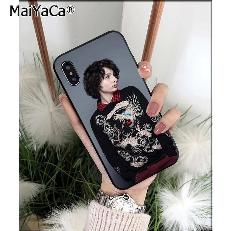 Силиконовый мягкий черный чехол для телефона MaiYaCa Stranger Things Finn Wolfhard из ТПУ iPhone 8 7 6 6S
