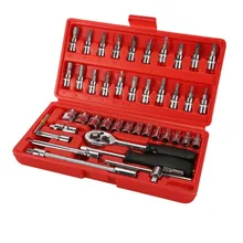 Профессиональное оборудование Инструменты для ремонта автомобилей 46 шт./кор. Набор торцевых головок динамометрический ключ с храповым механизмом комбо набор инструментов для автоматического ремонта аксессуары