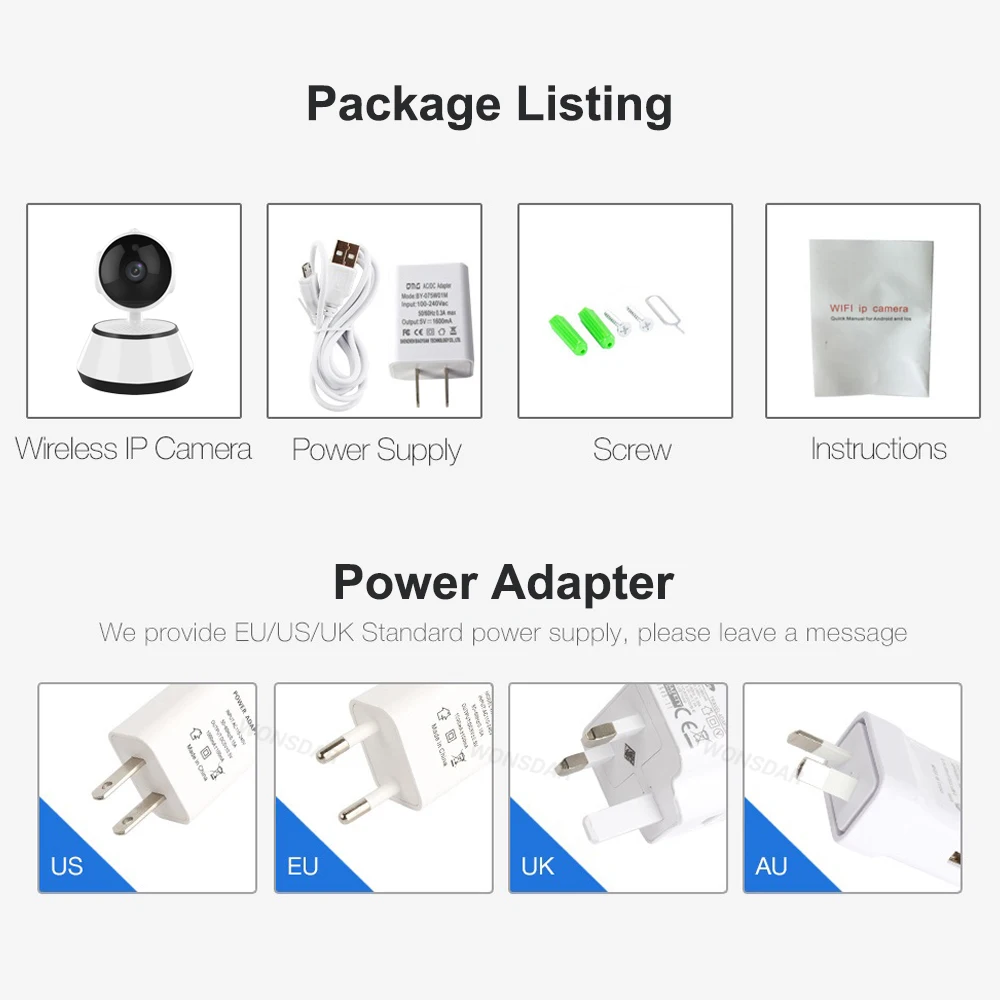 Wonsdar WI-FI IP Камера 720 P Беспроводная hd-камера видео дома видеонаблюдения сети 1MP инфракрасный ИК-радионяня P2P iCsee