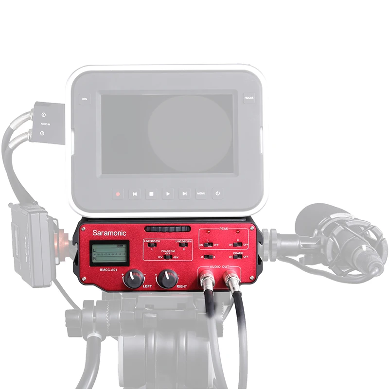 Saramonic Microphone Audio Adapter Mixer BMCC A01 for
