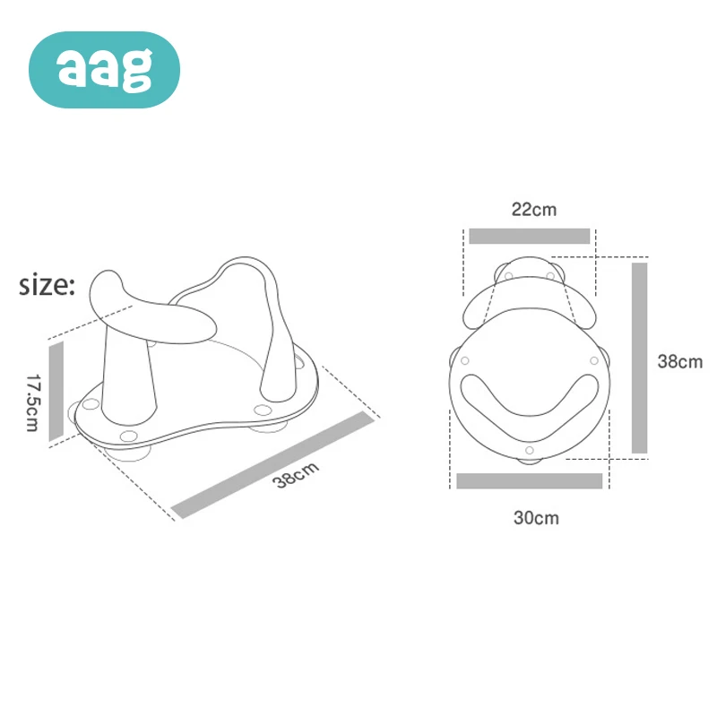 AAG Новорожденный ребенок ванна кольцо сиденье Малыш Пластиковые Нескользящие безопасности кресло младенческой Ванной Стенд учится сидеть мыть 20