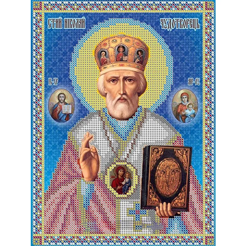 

diy diamond painting religion cross stitch Needlework 5D diamond embroidery round resin diamond picture mosaic religious leader