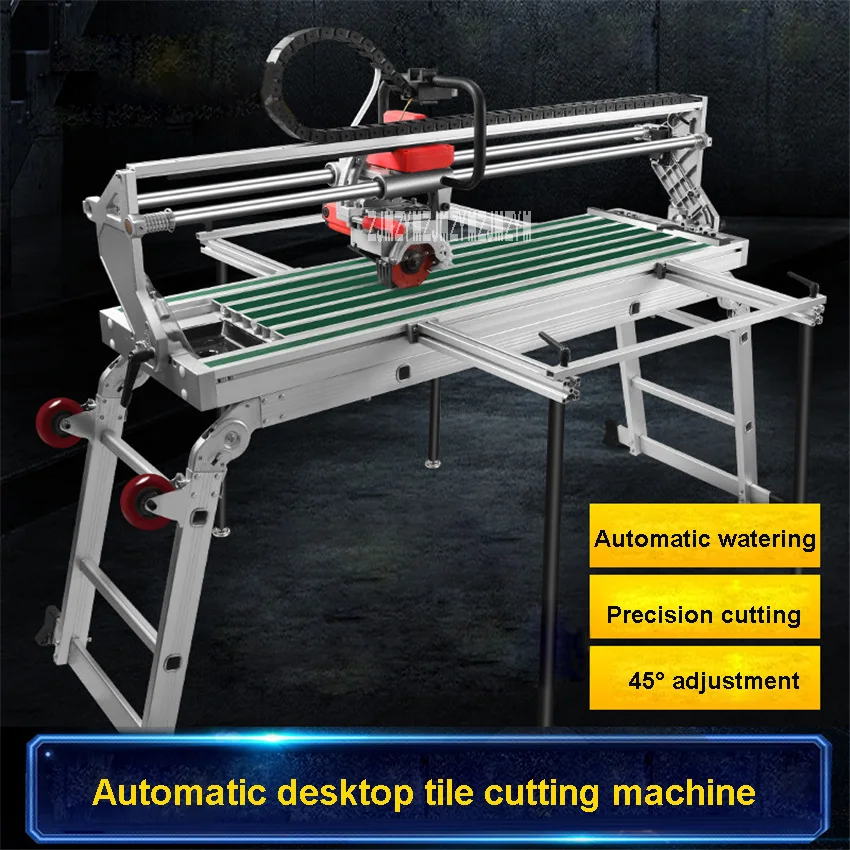 Электрическая многофункциональная полностью автоматическая настольная машина для резки плитки 45 градусов фаски машина 220 В 2300 Вт 1000 мм 13000 об/мин