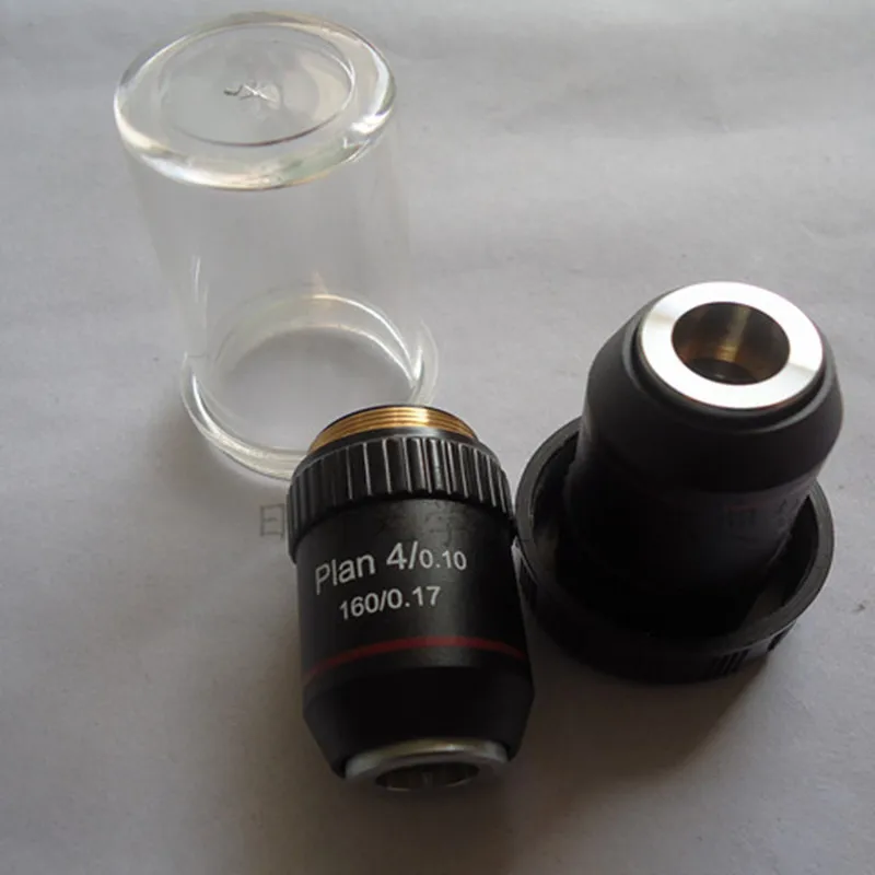 4X L=195 Plan Achromatic Bio Microscope Biological Microscope Objective Lens with Thread