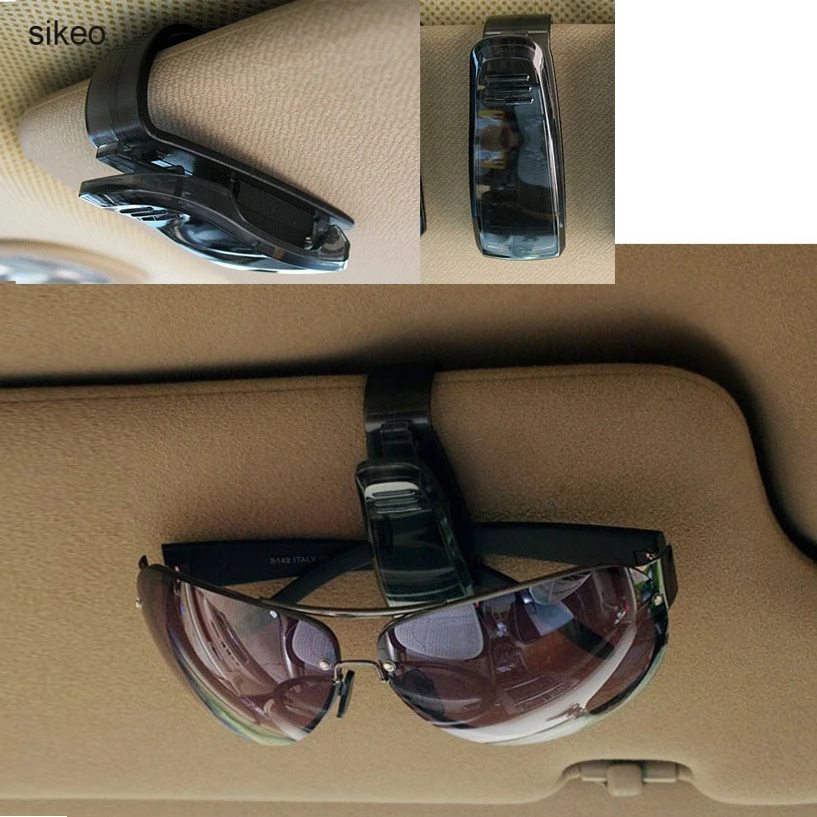 sikeo 10 PCs Universal Car Glasses Holder 2017 Promotion Auto Vehicle Visor Sunglass Eye Glasses