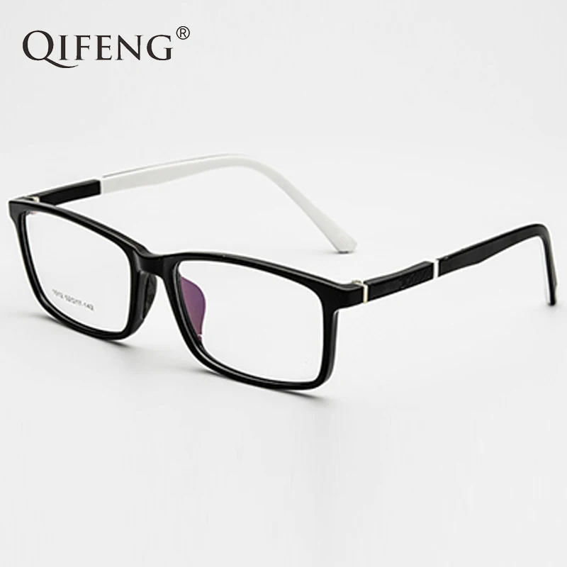 

QIFENG Spectacle Frame Men Women Student Eyeglasses Computer Optical Myopia TR90 Glasses Frame For Male Clear Lens Eyewear QF196