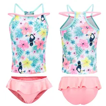 Г. Лидер продаж новое летнее платье для маленьких девочек Цветочный принт дети цветочный купальник-бикини костюмы купальники непротекающая одежда для купания малыш playa bebe