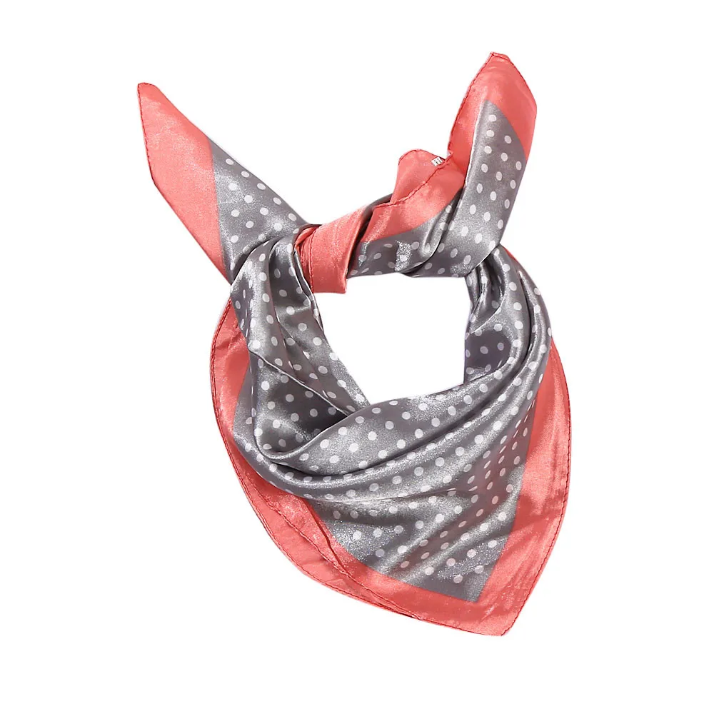 

Scarf For Women Elegant Fashion Lady Polka Dot Women Head Neck Hair Tie Silk Satin Scarf Shawl Wrap Kerchief Foulard Femme #N