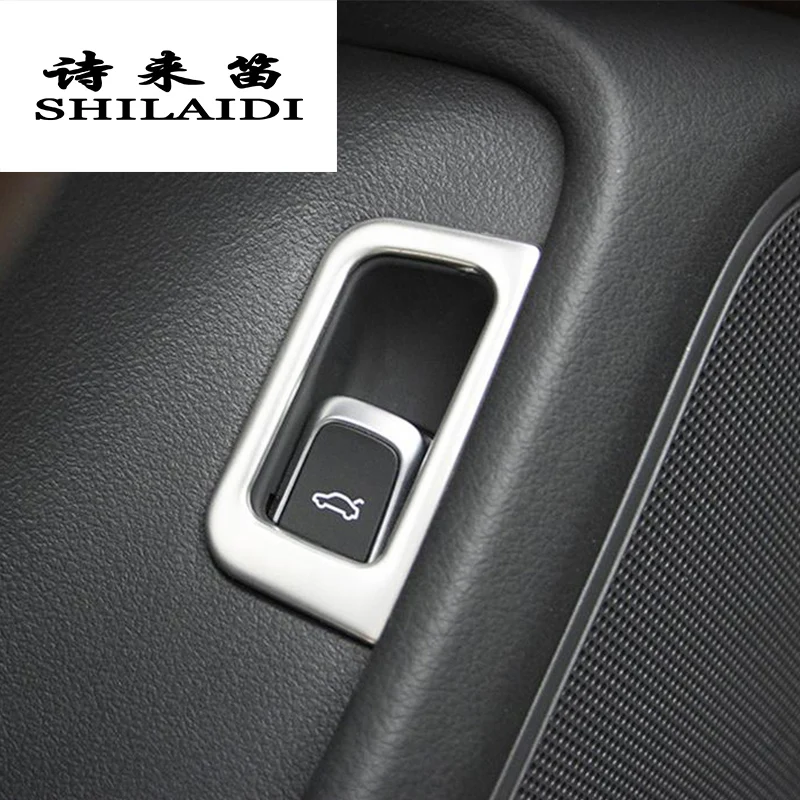 

Car styling Trunk Switch Button Decoration Cover Sitcker Trim for Audi A6 C7 2012-2018 interior stainless steel Auto accessories