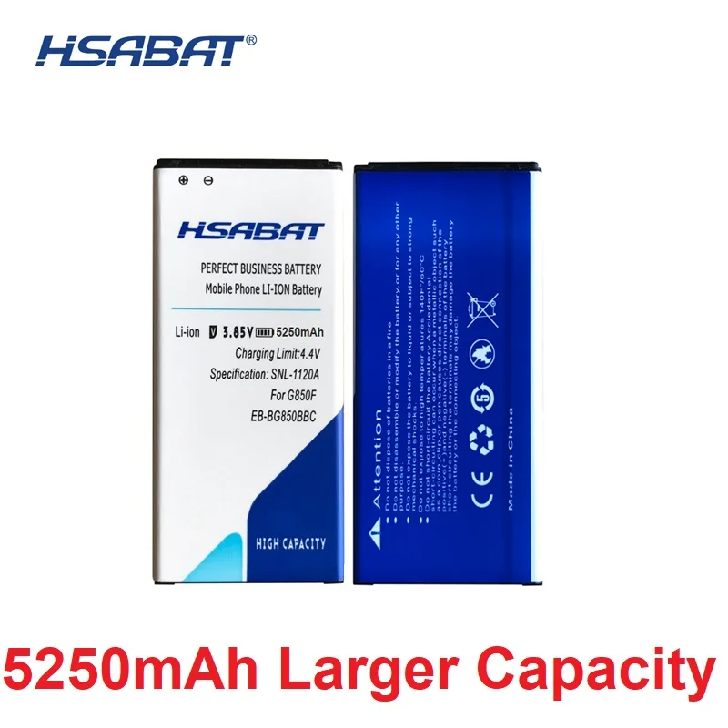 

HSABAT 100% New 5250mAh for Samsung Galaxy Alpha G850F G8508S G8509V G850 G8508 G850T G850V G850M G850A G850W/S/K/L Battery