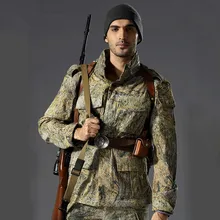 Осенне-зимняя мужская уличная походная охотничий бионический Камуфляжный теплый хлопковый пиджак Мужская Тактическая Военная тренировочная Куртка Топы