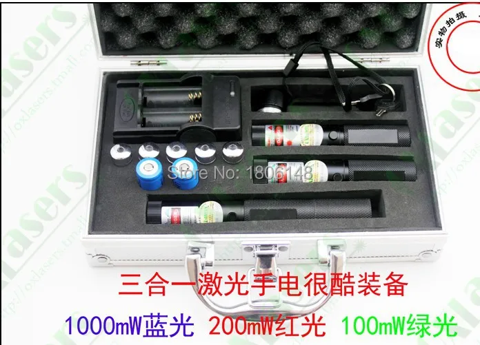

High Powered Burning 200000mw Blue Laser 450nm+6000mw Red Laser+532nm 6000mw Green 3 in 1 Focusable Laser Pointer,burn Cigarette