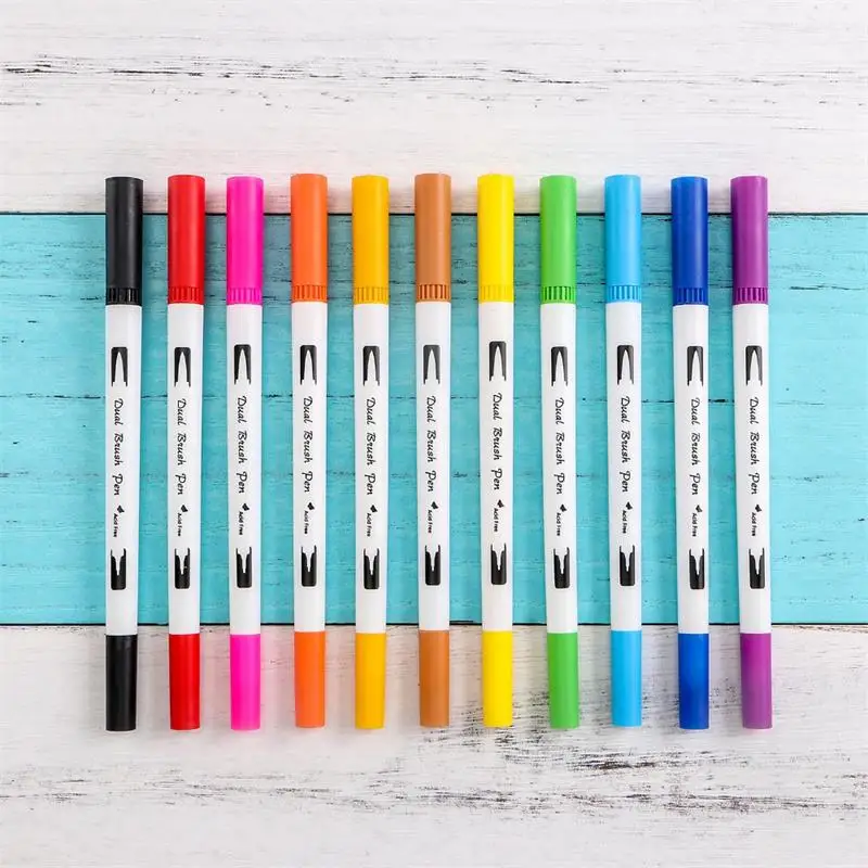 Bianyo-12-24-36-48-Colors-Gradient-Watercolor-Art-Marker-Set-Water-Soluble-Double-Color-Brush