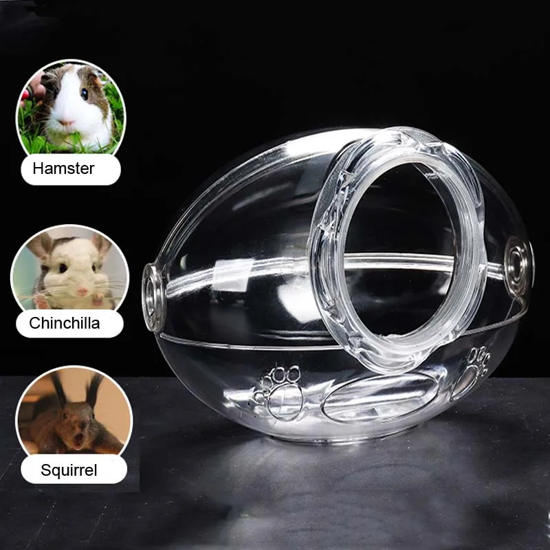 

Hamster Toilet Bathroom Sauna House Transparent Small Pet Sand Bath Basin for Squirrel Chinchilla Small Animal Cleaning Supplies