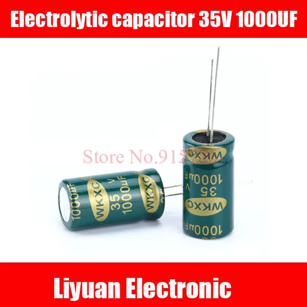 

10pcs capacitor 35V/1000UF 1000UF 35V power supply special high-frequency crystal 13*21MM Electrolytic capacitor