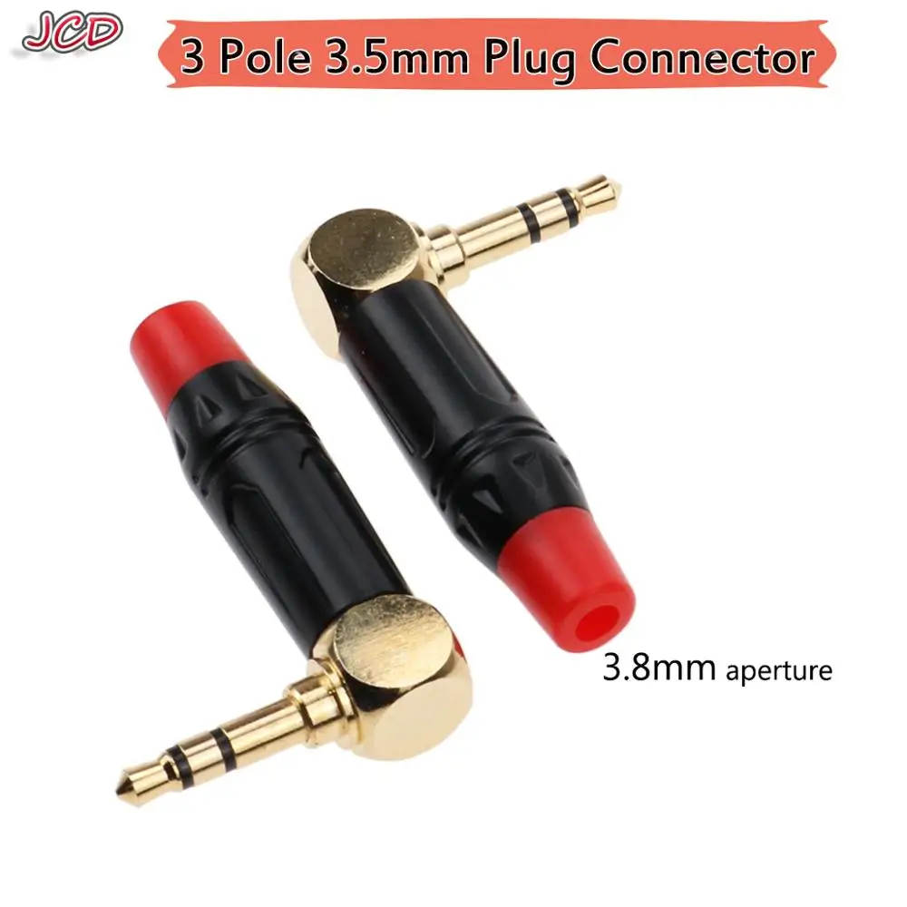 

JCD New L-Type 3.5mm Jack Plug Stereo Audio Converter Adapter Right Angle 90 Degree Male Audio MP3 Headphone Soldering Connector