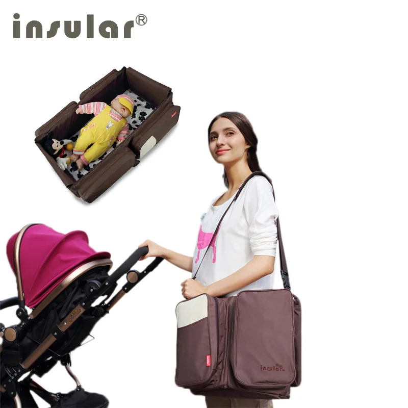 

Brand 2 in1 multifunctional designer baby sleeping travel mama mother nappy bags backpack stroller diaper bag set tote