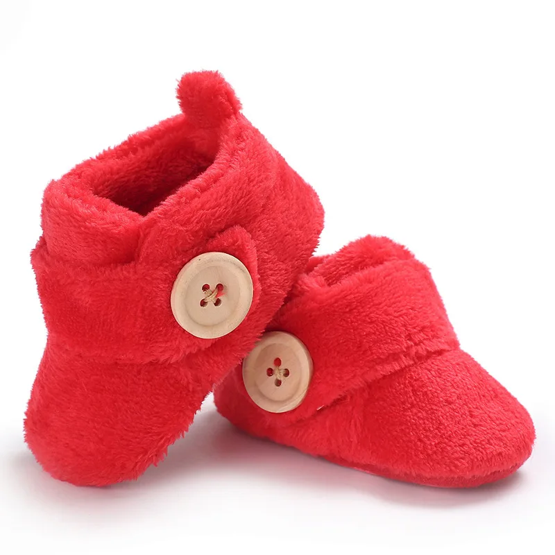 Обувь для новорожденных мальчиков и девочек; зимние теплые ботинки для новорожденных; классическая обувь для малышей; Zapatos; обувь для первых шагов; TS134 - Цвет: red