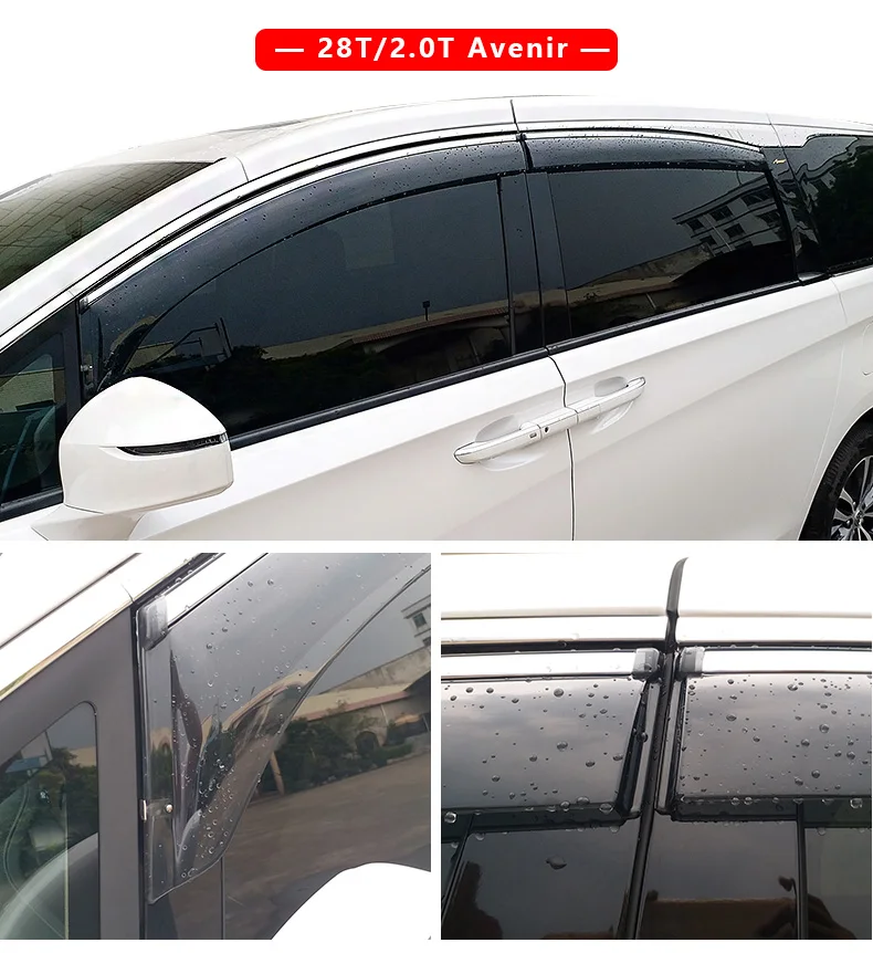 Автомобильные аксессуары для BUICK GL8 2011 окна козырек Чехлы для мангала Vent тенты Дождь Защита от солнца дефлектор навесы 4 предмета в комплекте