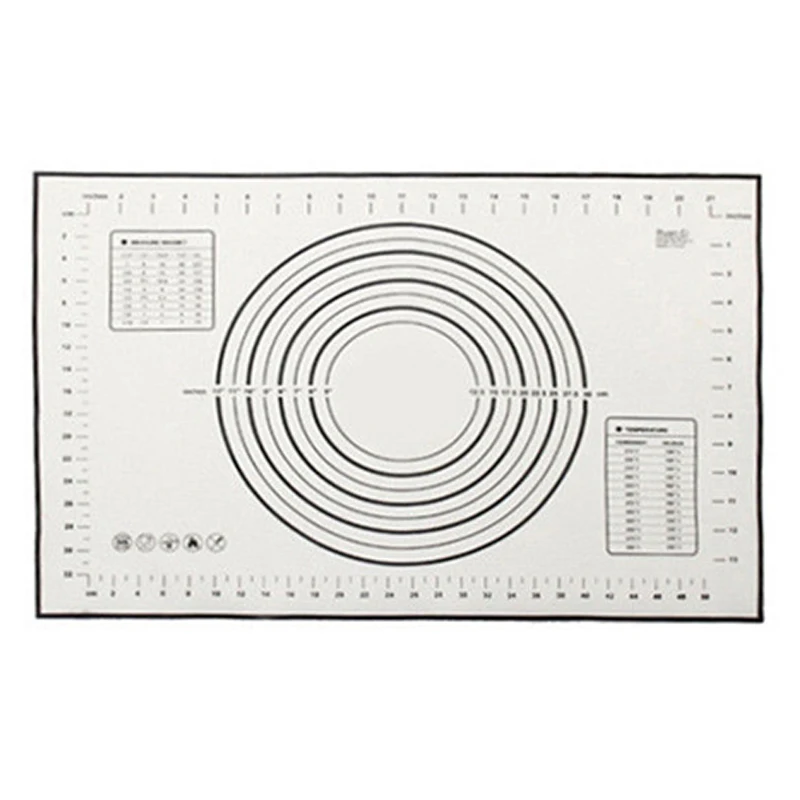 60*40cm Silicone Cake Dough Rolling Mat Baking Mat Home Pastry Clay Pad Fondant