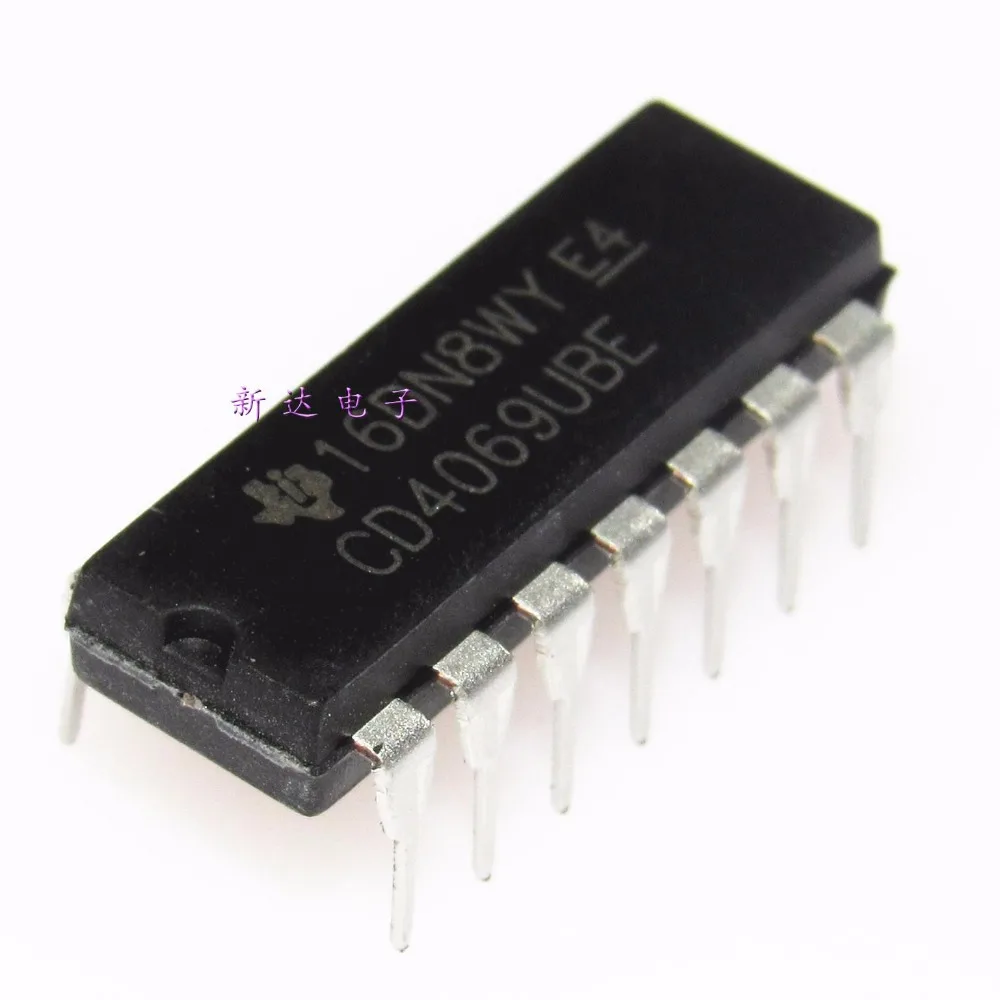 100 шт. новые CD4069 CD4069UBE шесть DIP-14 Инверторные ворота | Электроника