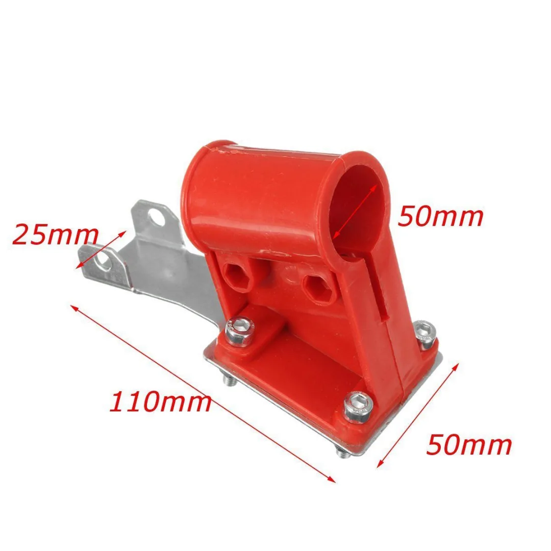 Red Trimmer Guard Fixing Clamp Set For Long Reach Strimmer Brush Cutter 26mm Shaft