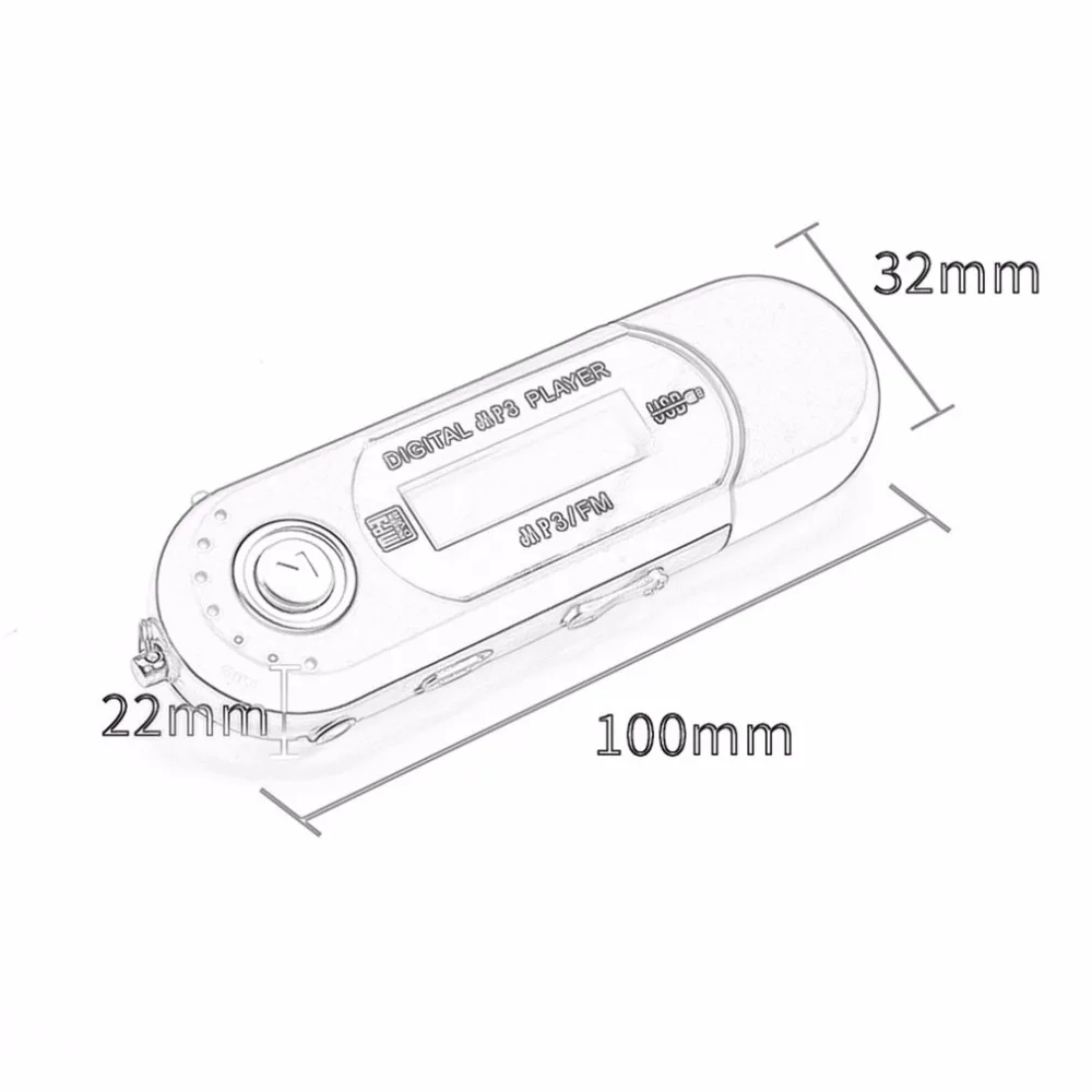 Цифровой мини USB MP3 музыкальный плеер функция FM радио с TF слот для карты ЖК-экран портативный USB флэш-накопитель с наушником Лидер продаж