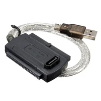 ל sata כבל USB 2.0 זכר ל IDE SATA מתאם ממיר כבלים קשיחים כבל מתאם כונן עבור PC 2.5" 3.5" כונן קשיח HDD (2)