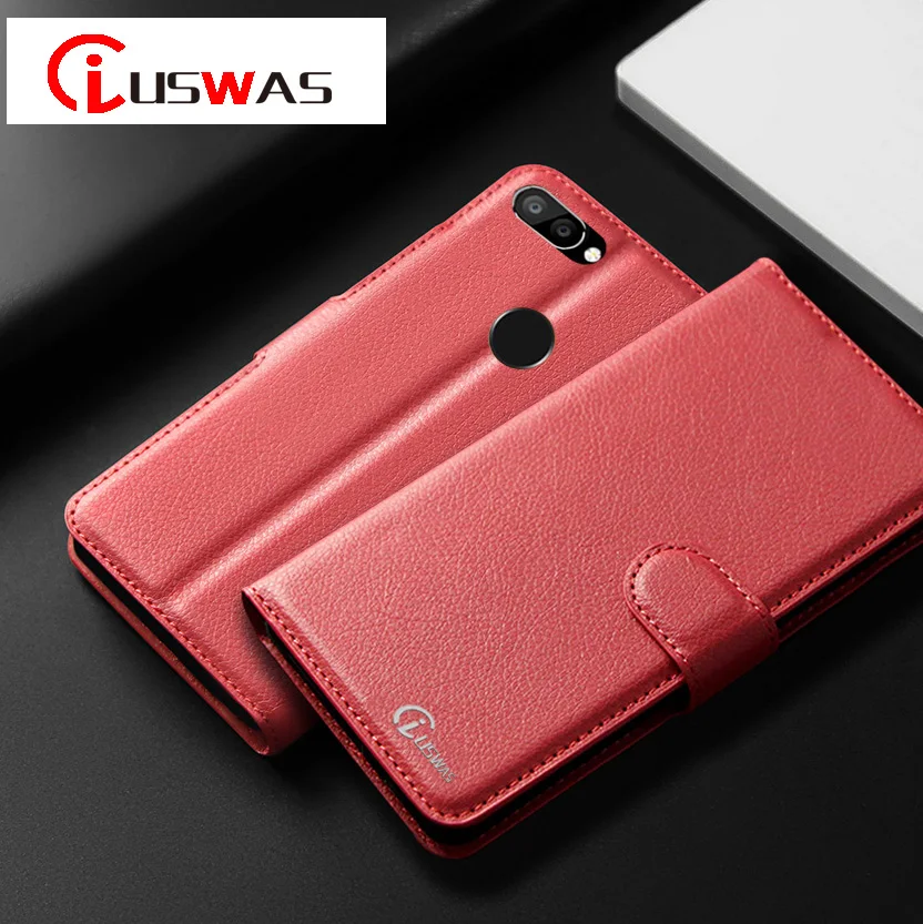 Iuswas Leather Flip Case For Oukitel U20 Plus Cover PU Slots Holder Wallet Stand Cases Silicone U16 MAX U22 | Мобильные телефоны и