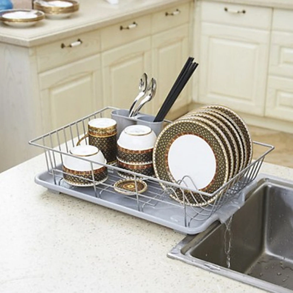 Stainless Steel Dish Rack Over Sink With Spoon Holder Utensil Stainless Steel Dish Rack Over Sink With Spoon Holder Utensil Drainer Functional Drying Organizer Vegetable Fruit In Racks Holders From Home