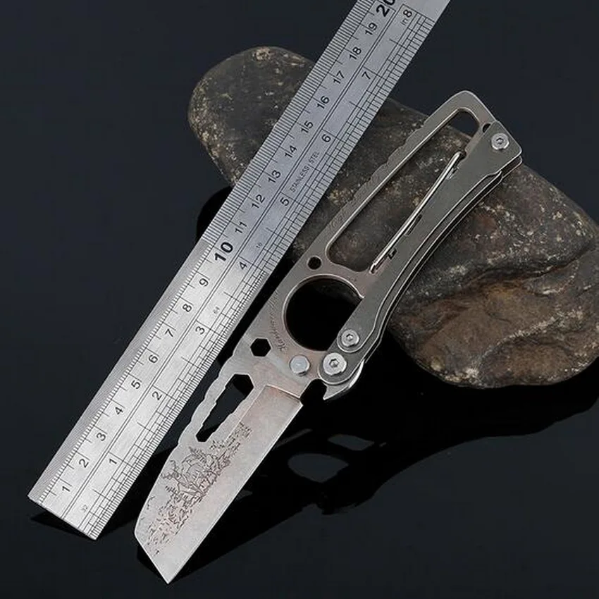 

Outdoor EDC Multi-Function Tool, Stainless Steel Life-Saving Tool Card Knife, Hexagonal Key, Screwdriver, Mountaineering Buckle
