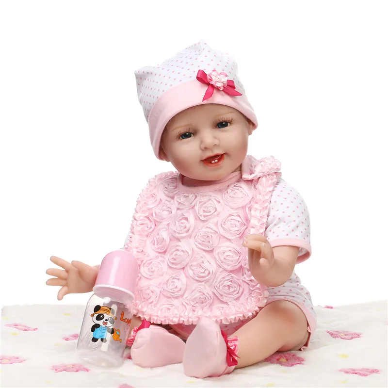 Реалистичные силикона Reborn Baby Doll Kawaii сопровождать новорожденных Спящая кукла детей Рождество подарок на день рождения Brinquedos игрушка - Цвет: picture color