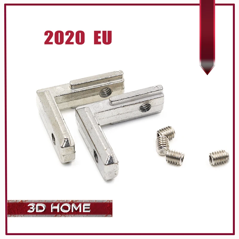 Prix pour 50 pcs/lot T Fente L Forme Type 90 Degrés 2020 L'UE En Aluminium Profil Accessoires À L'intérieur Coin Connecteur Support Avec M4 vis Prix pour 50 pcs/lot T Fente L Forme Type 90 Degrés 2020 L'UE En Aluminium Profil Accessoires À L'intérieur Coin Connecteur Support Avec M4 vis