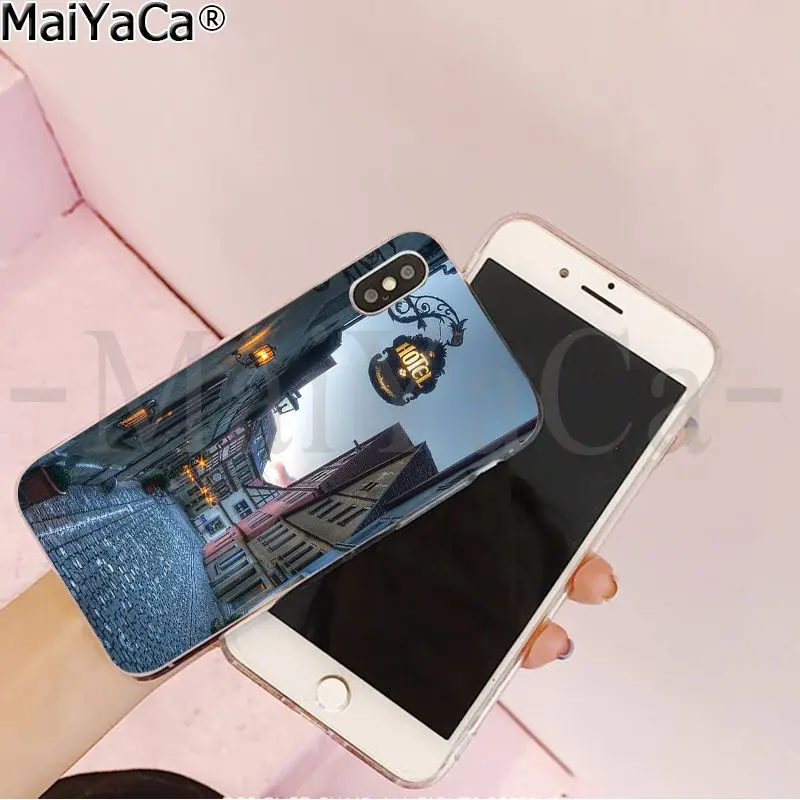 MaiYaCa пейзаж зимний светильник снег прозрачный мягкий чехол для телефона iPhone 5 5Sx 6 7 7plus 8 8Plus X XS MAX XR - Цвет: A16