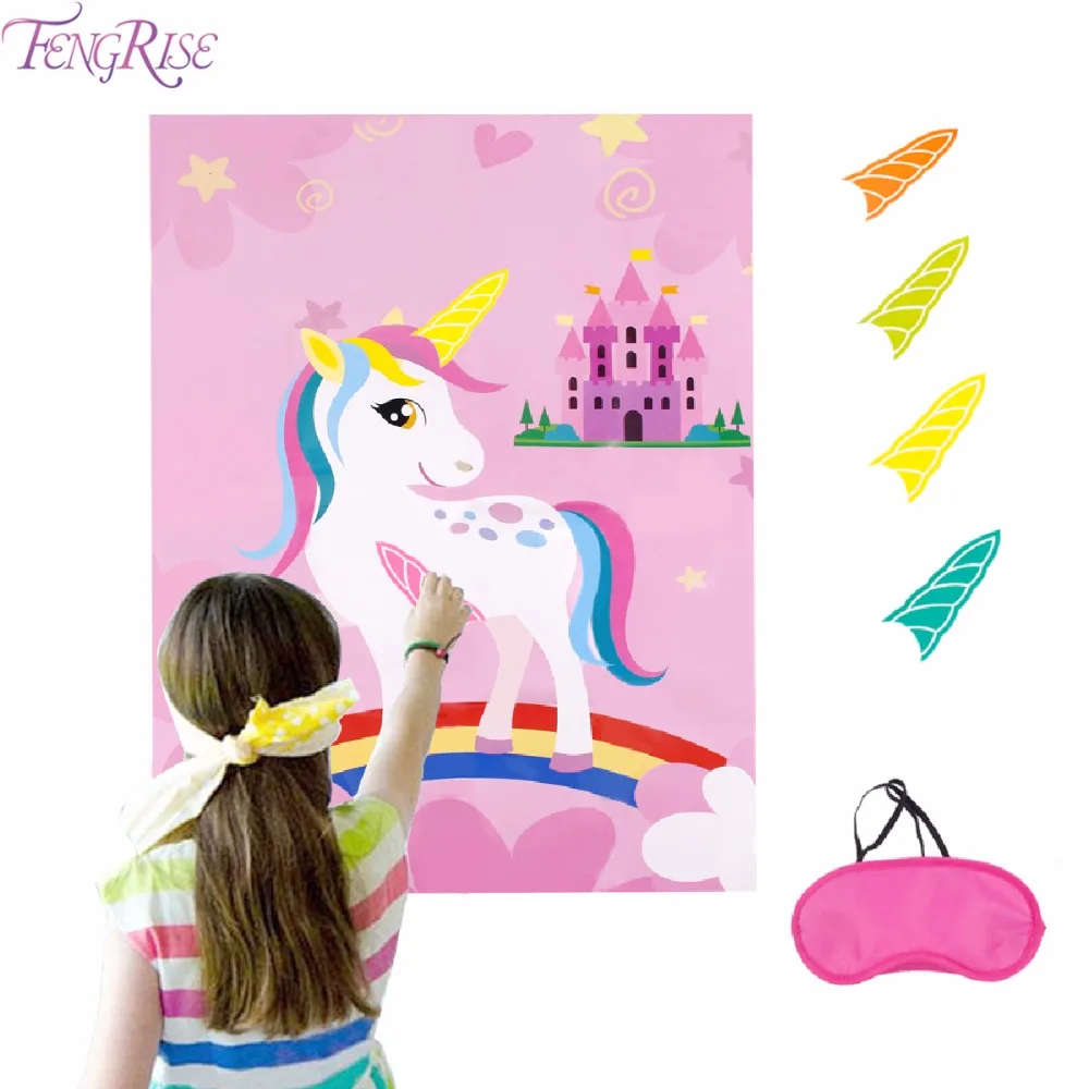 

FENGRISE Pink Unicorn Party Game Unicorn Decorative Festive Party Home Game Kids Baby Shower Birthday Party Decorations Supplies
